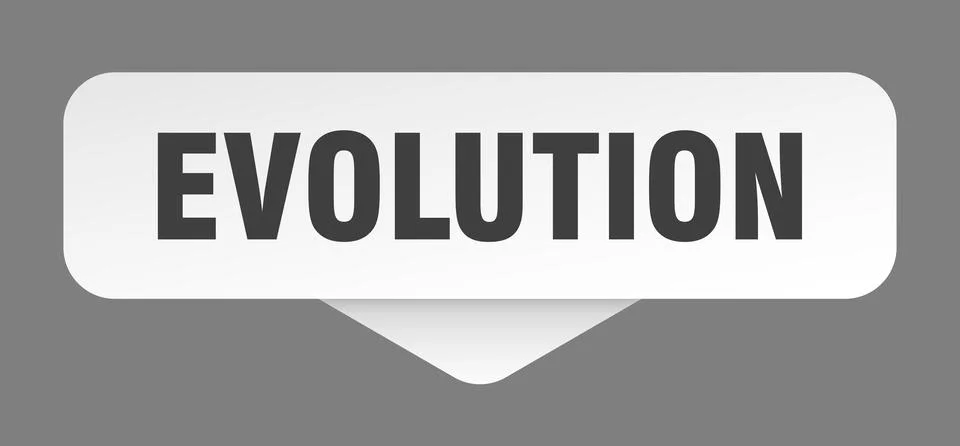 Evolution sticker. evolution sign isolated on gray background Illustrazione stock