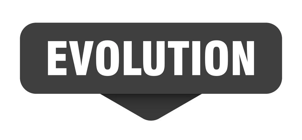 Evolution sticker. evolution sign on transparent background 스톡 일러스트