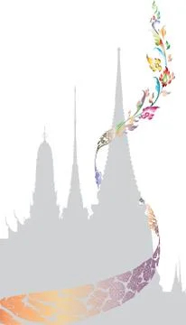 Evolution takes time of thai arts Stock-Illustration