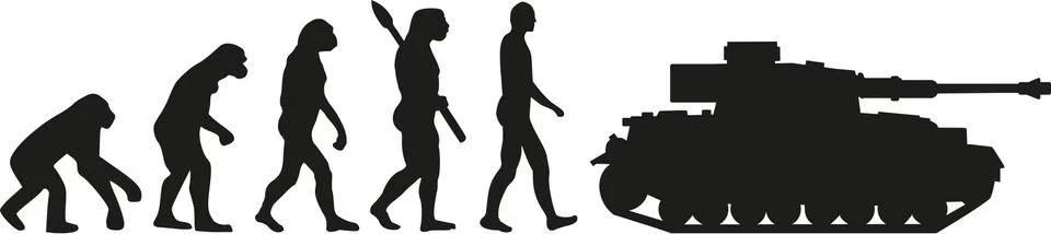 Evolution tank Stock Illustration