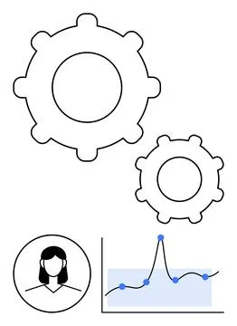 Evolution of Technical Efficiency and Data-Driven Success in Modern Busines.. 스톡 일러스트