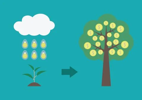 Evolution of tree Stock Illustration
