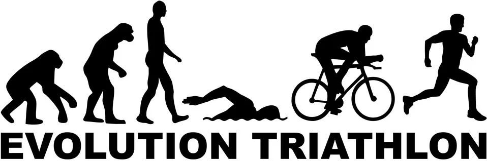 Evolution Triathlon 스톡 일러스트