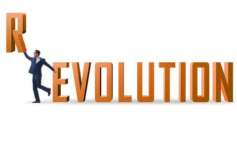 Evolution turning into revolution concept Fotos de archivo