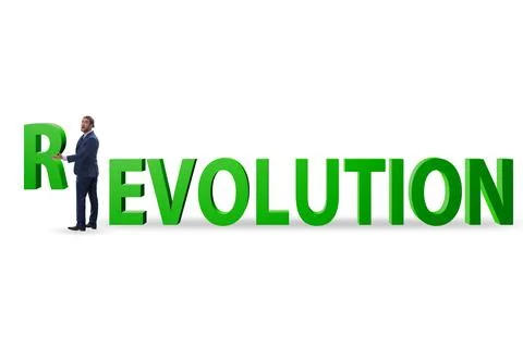Evolution turning into revolution concept 스톡 사진