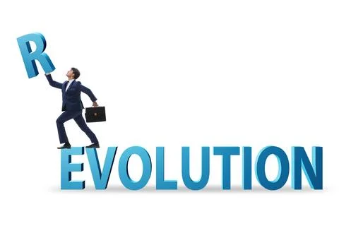 Evolution turning into revolution concept Fotos de archivo