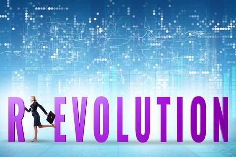 Evolution turning into revolution concept 스톡 사진