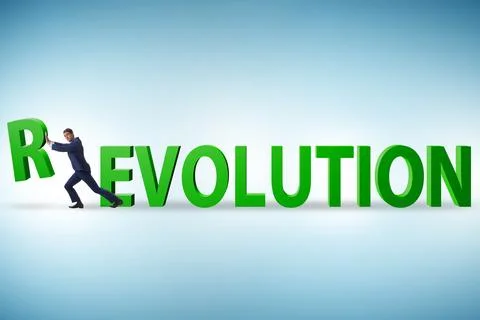 Evolution turning into revolution concept Fotos de archivo