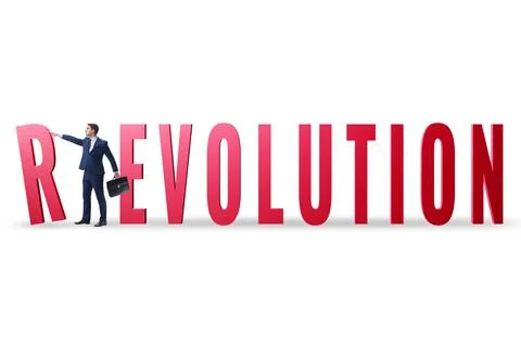 Evolution turning into revolution concept Foto stock