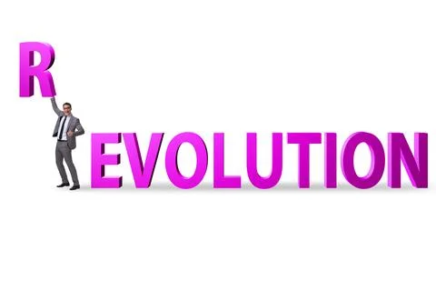 Evolution turning into revolution concept Fotos de archivo