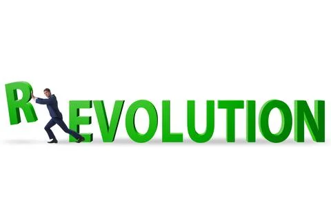 Evolution turning into revolution concept Foto stock