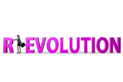 Evolution turning into revolution concept 스톡 사진
