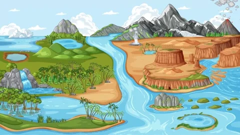 Evolution of a Waterfall Landscape 스톡 동영상 286078779
