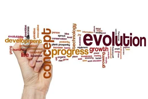 Evolution word cloud concept Stock Photos