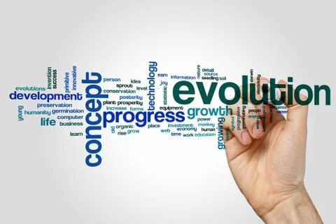 Evolution word cloud concept Stock Photos