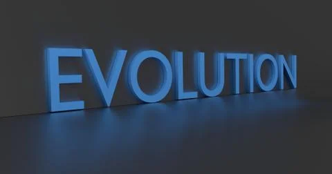 Evolution Word Stock-Illustration