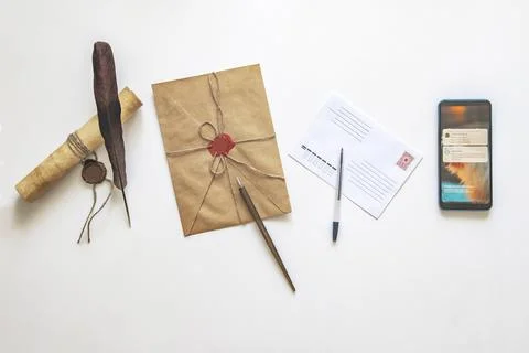 Evolution of writing. Foto stock
