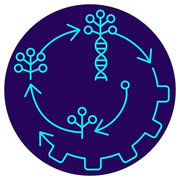 Evolutionary Computing icon. Vector thin line illustration Stock Illustration