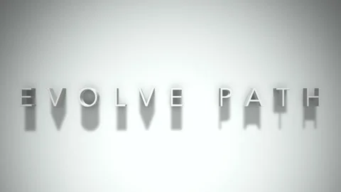 Evolve path 3D title animation with shadows on a white background Stock Footage 297510382