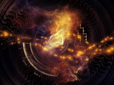 Evolving Abstract Visualization Stock Illustration