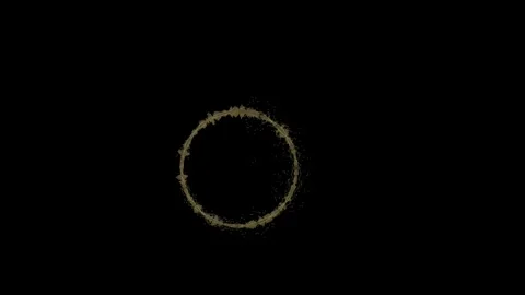 Evolving Circle with Particles on Black Background - Abstract Animation Loop Stock Footage 341780352