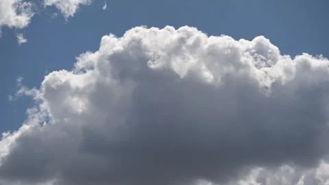 Evolving cloud shapes revealing patches of blue sky in timelapse Stock Footage 343067443
