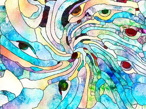 Evolving Color Division Stock Illustration