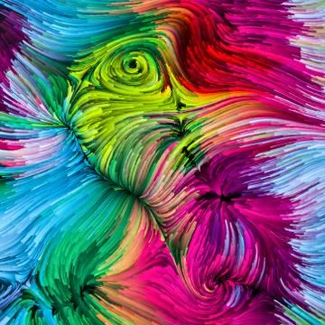 Evolving Colorful Paint Stock Illustration