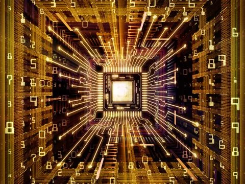 Evolving Computer CPU Illustrazione stock