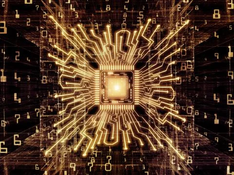 Evolving Computer CPU Ilustração Stock