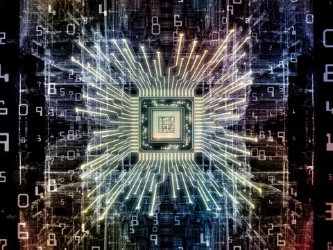 Evolving Computer CPU Illustration