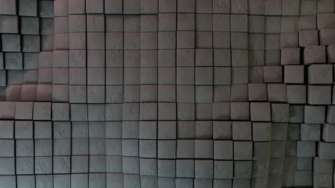 Evolving concrete 3d wall with dynamic lights loop Видео 71984295