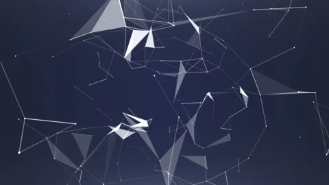 Evolving connections in the form of lines and faces between points in space Vídeos de archivo 237522883
