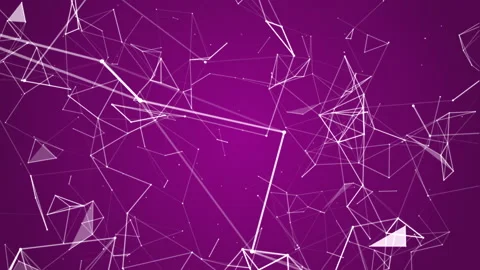 Evolving connections in the form of lines and faces between points in space Stock Footage 237523497