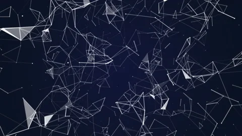 Evolving connections in the form of lines and faces between points Stock Footage 237524233
