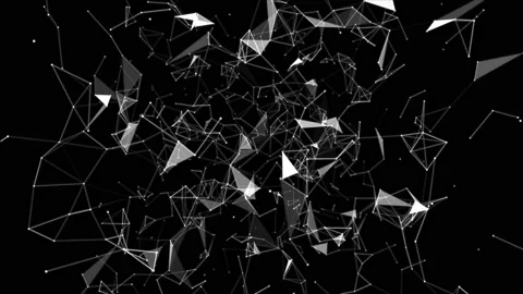 Evolving connections in the form of lines and faces Stock Footage 237526185