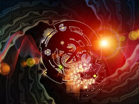 Evolving Digital Processing Stock Illustration