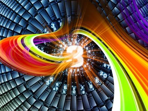 Evolving Digital World Stock Illustration