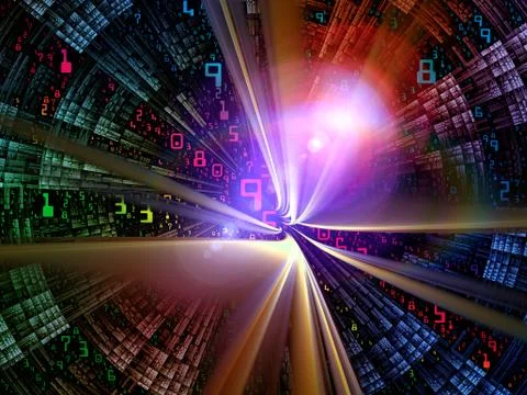 Evolving Digital World Stock Illustration