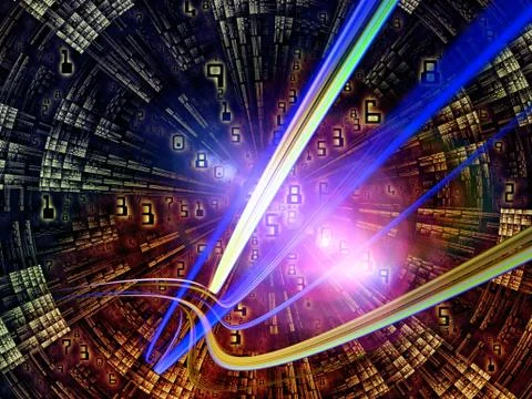 Evolving Digital World Stock Illustration