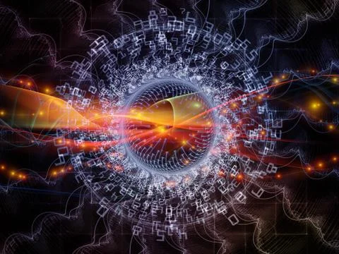 Evolving Digital World Stock Illustration