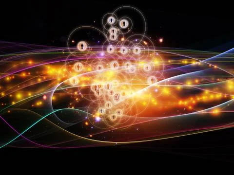 Evolving Dynamic Network Illustrazione stock