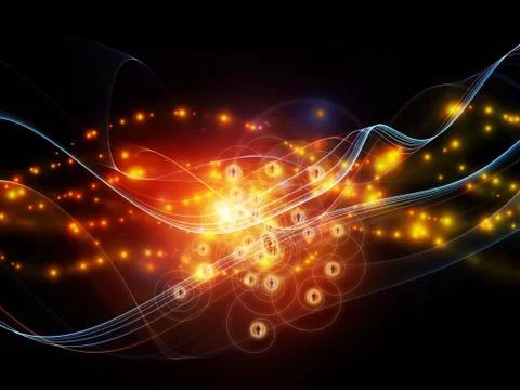 Evolving Dynamic Network Illustrazione stock