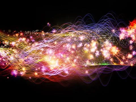 Evolving Dynamic Waves Stock Illustration