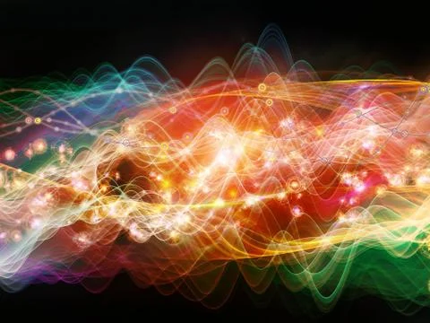 Evolving Dynamic Waves Stock Illustration
