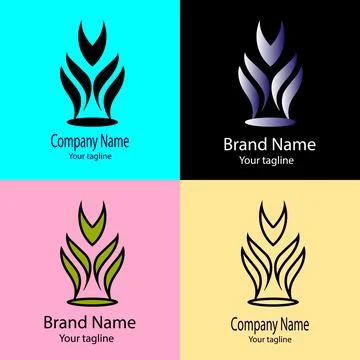 Evolving Flame Crest logo design Stock Illustration