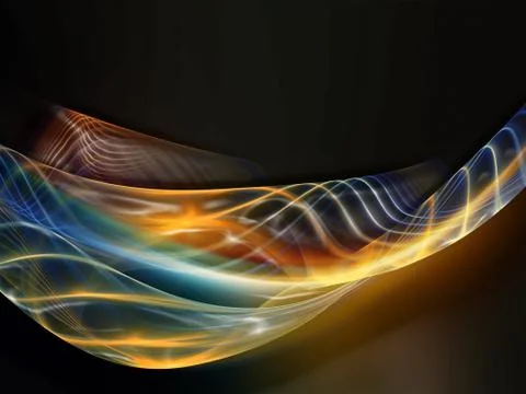 Evolving Fractal Waves Stock Illustration