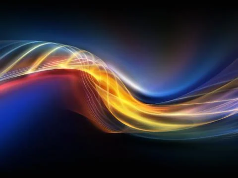 Evolving Fractal Waves Stock Illustration