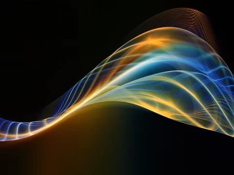 Evolving Fractal Waves Stock Illustration