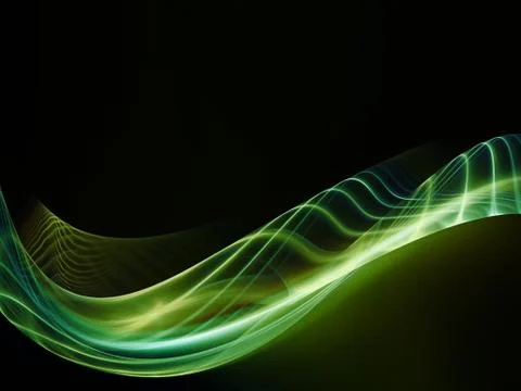 Evolving Fractal Waves Stock Illustration